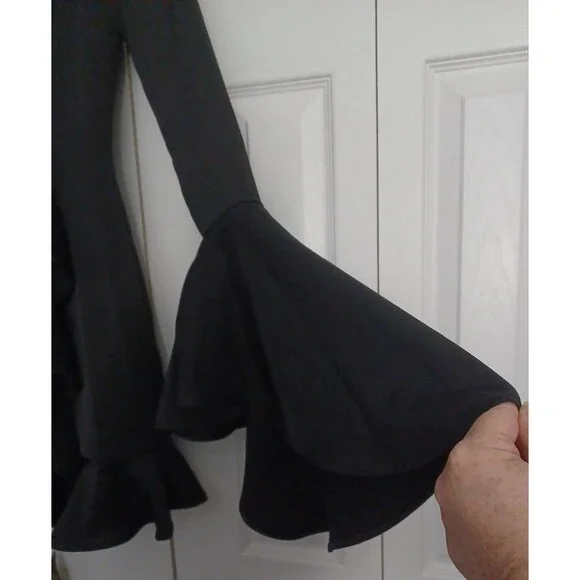 NWT Misha Collection Christy Frill Blazer Dress Black Size 2